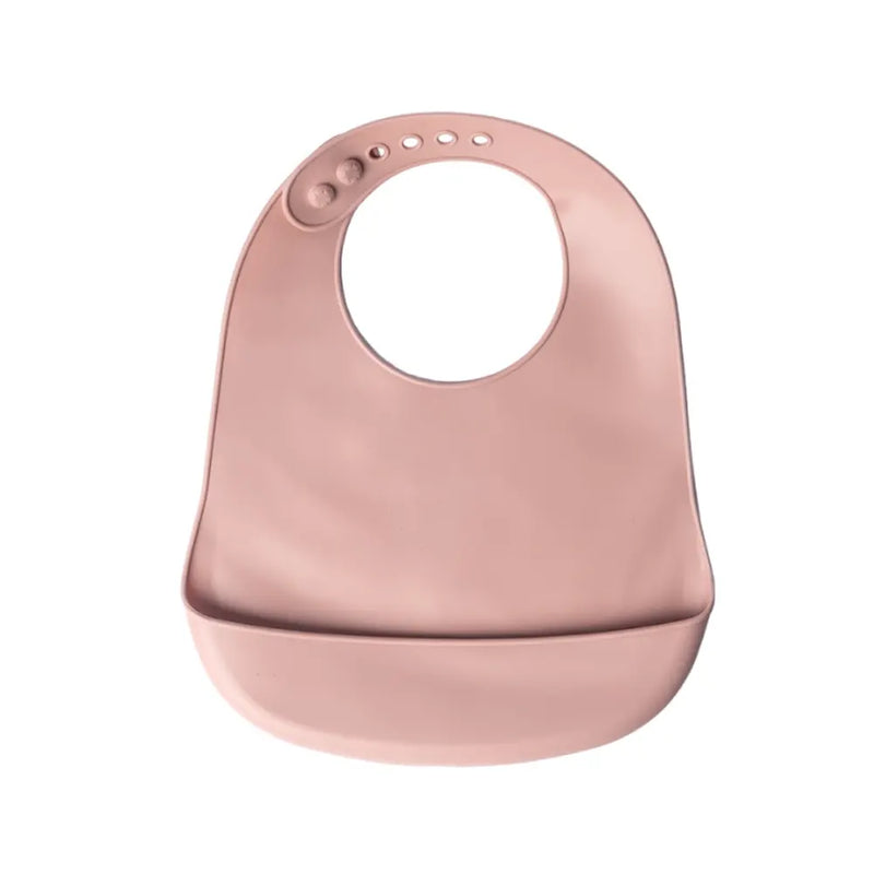 YUMMY Silicone Bib with Pocket 9M+ - Blush Pink