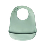 YUMMY Bavoir en Silicone avec Poche Vert Pastel - 9M+