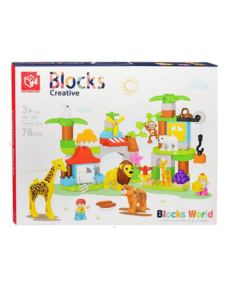 Blocks Creative Zoo +3ans - 78 Pièces