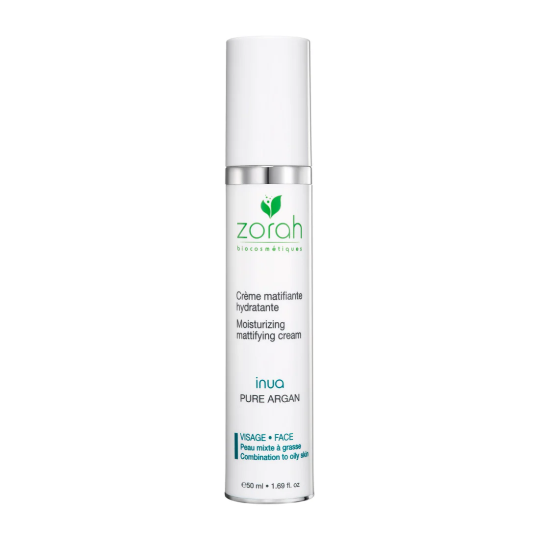 Zorah Inua crème matifiante hydratante à l'argan 50 ml, pot