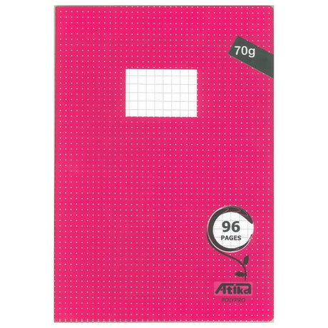 Atika Cahier Piqure A4+ 96 Pages Seyès 70g - Rose