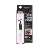 Absolute New York Tattoo Brow Strokes Black Brown dans son emballage