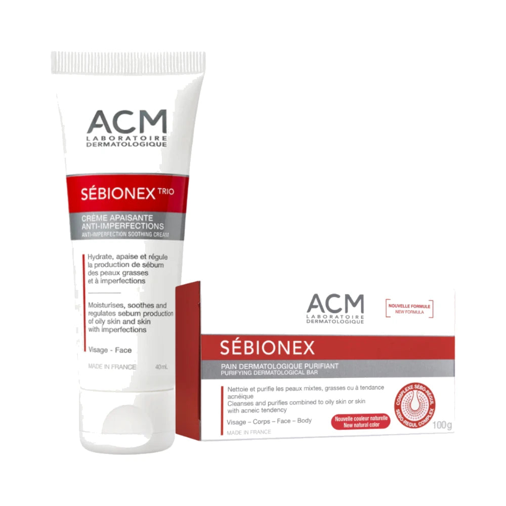 ACM Sébionex Trio Crème Apaisante et Pain Dermatologique – duo