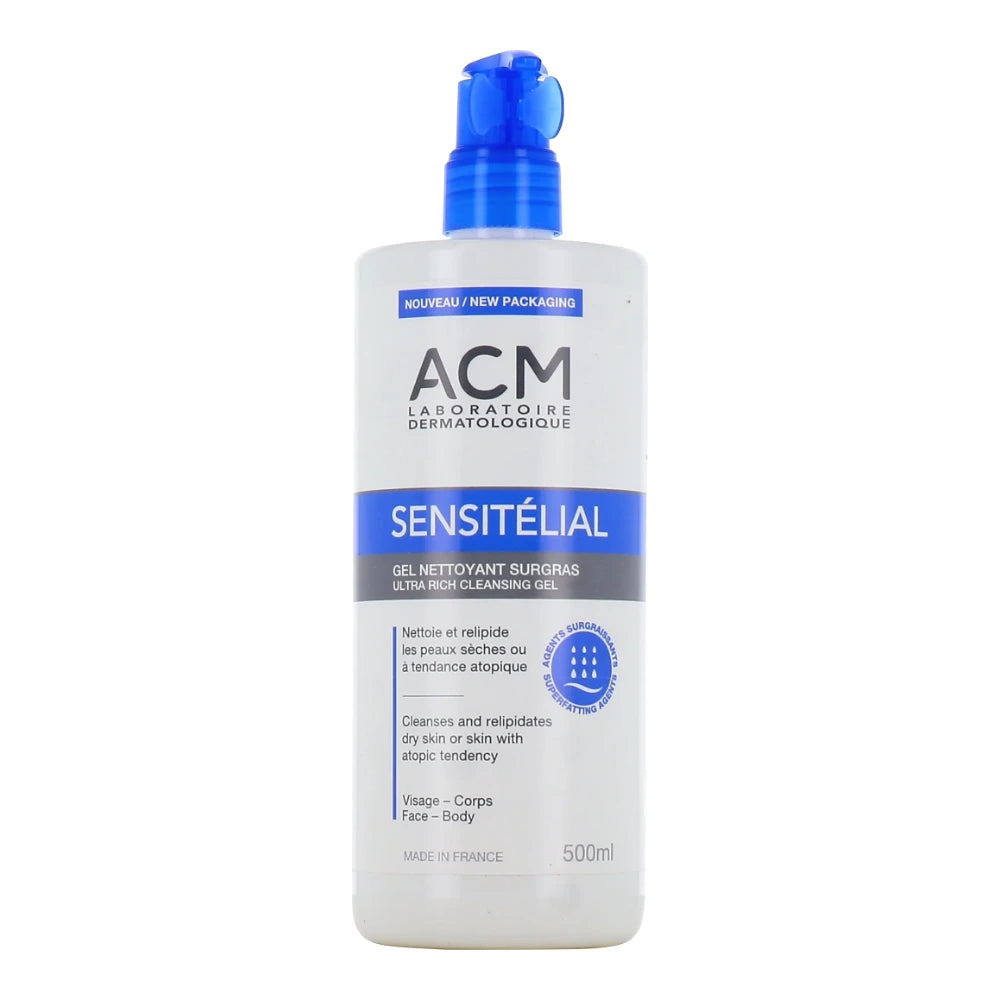 ACM Sensitélial Gel Nettoyant Surgras - 500 ml