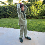 Mami Cami Jabador Garçon en Vert Pastel avec Sfifa Vert Emeraude