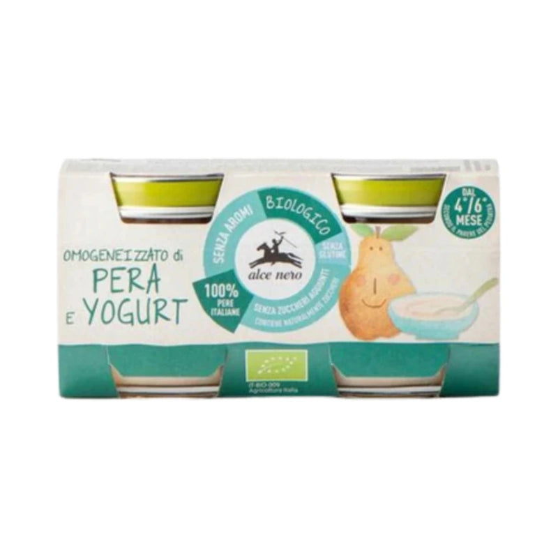 ALCE BABY PEAR & YOGURT BABY FOOD JAR 2*80G