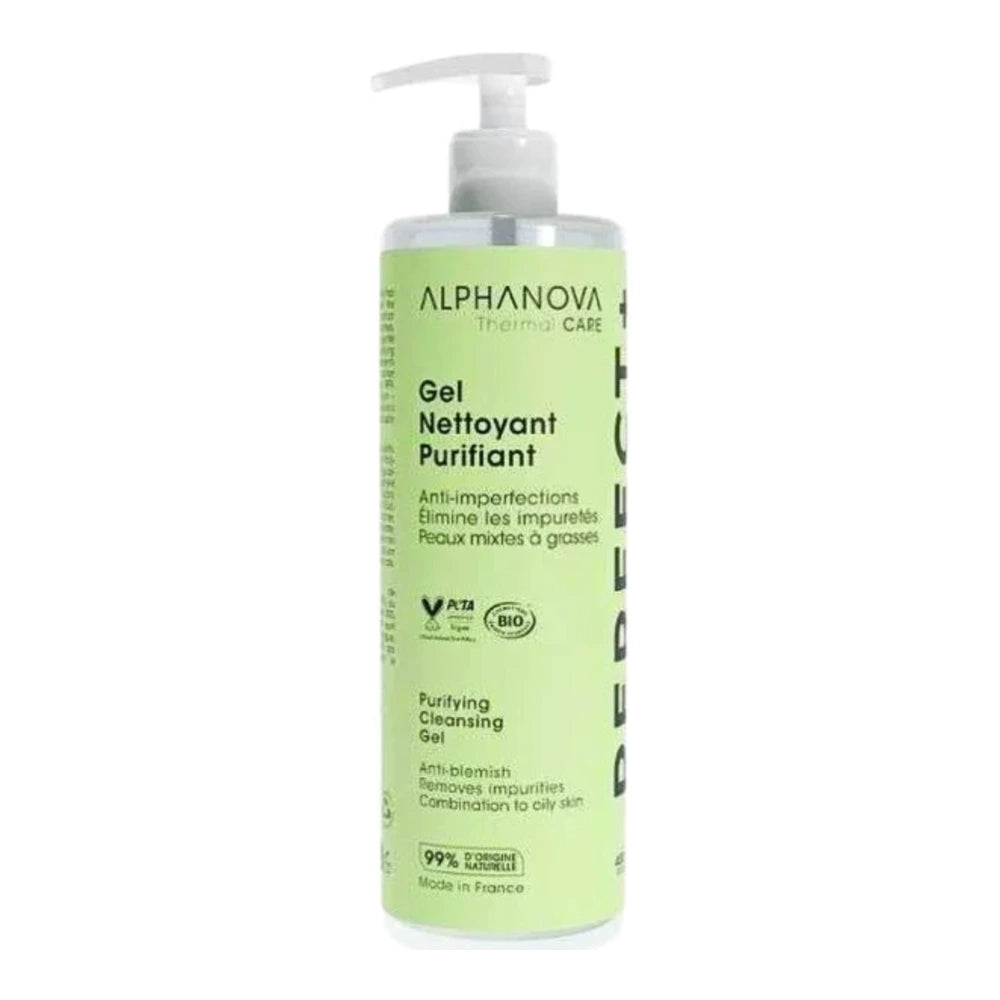 Gel nettoyant purifiant Alphanova 400 ml pour peaux mixtes à grasses – emballage