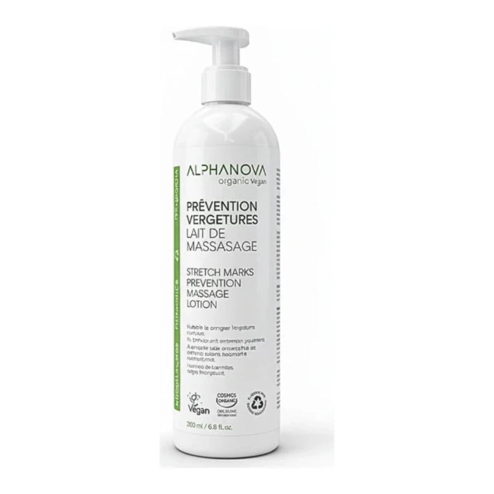 Alphanova Lait de Massage Prévention Vergetures 400 ml – flacon