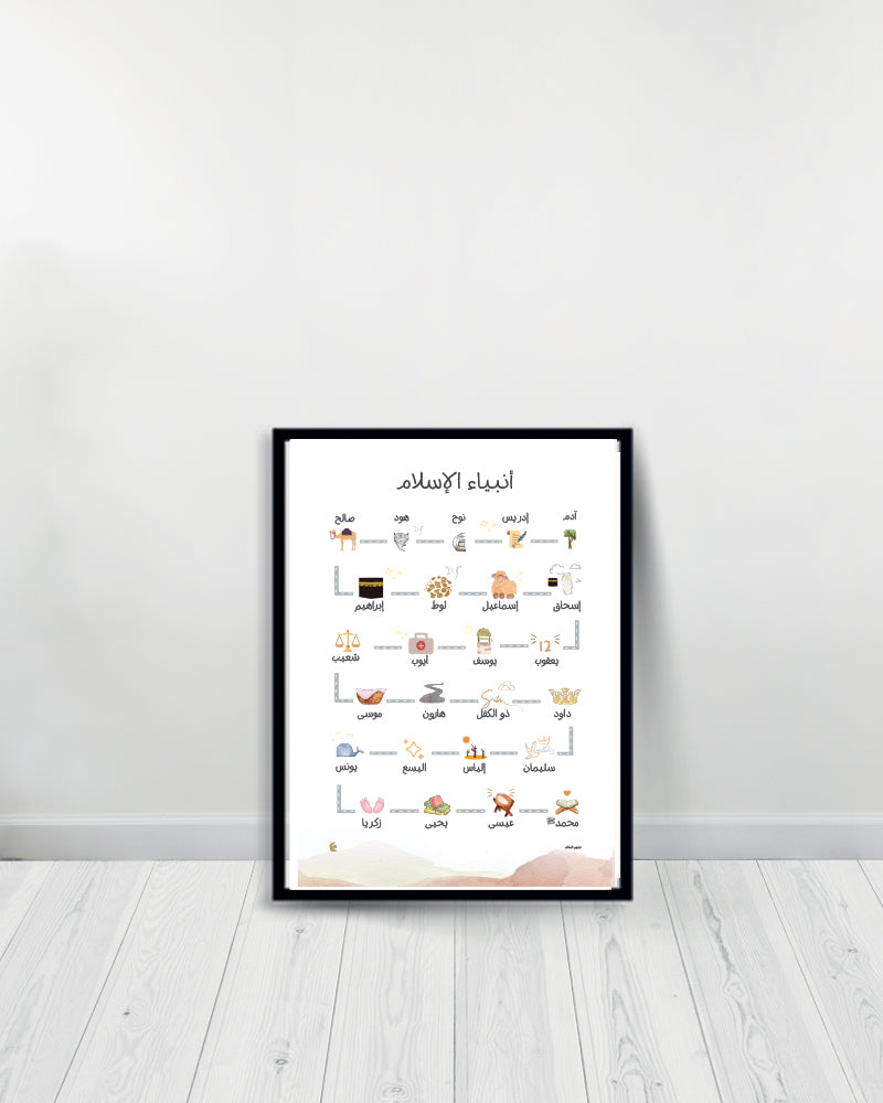 Un Tableau décoratif - أنبياء الاسلام- Noir