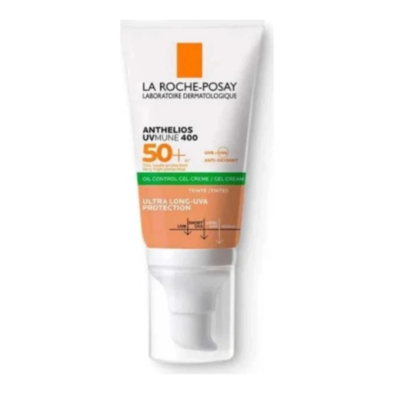 La Roche-Posay Anthelios UVMune 400 سائل ملون مطفي SPF50+ للبشرة المختلطة إلى الدهنية – 50 مل