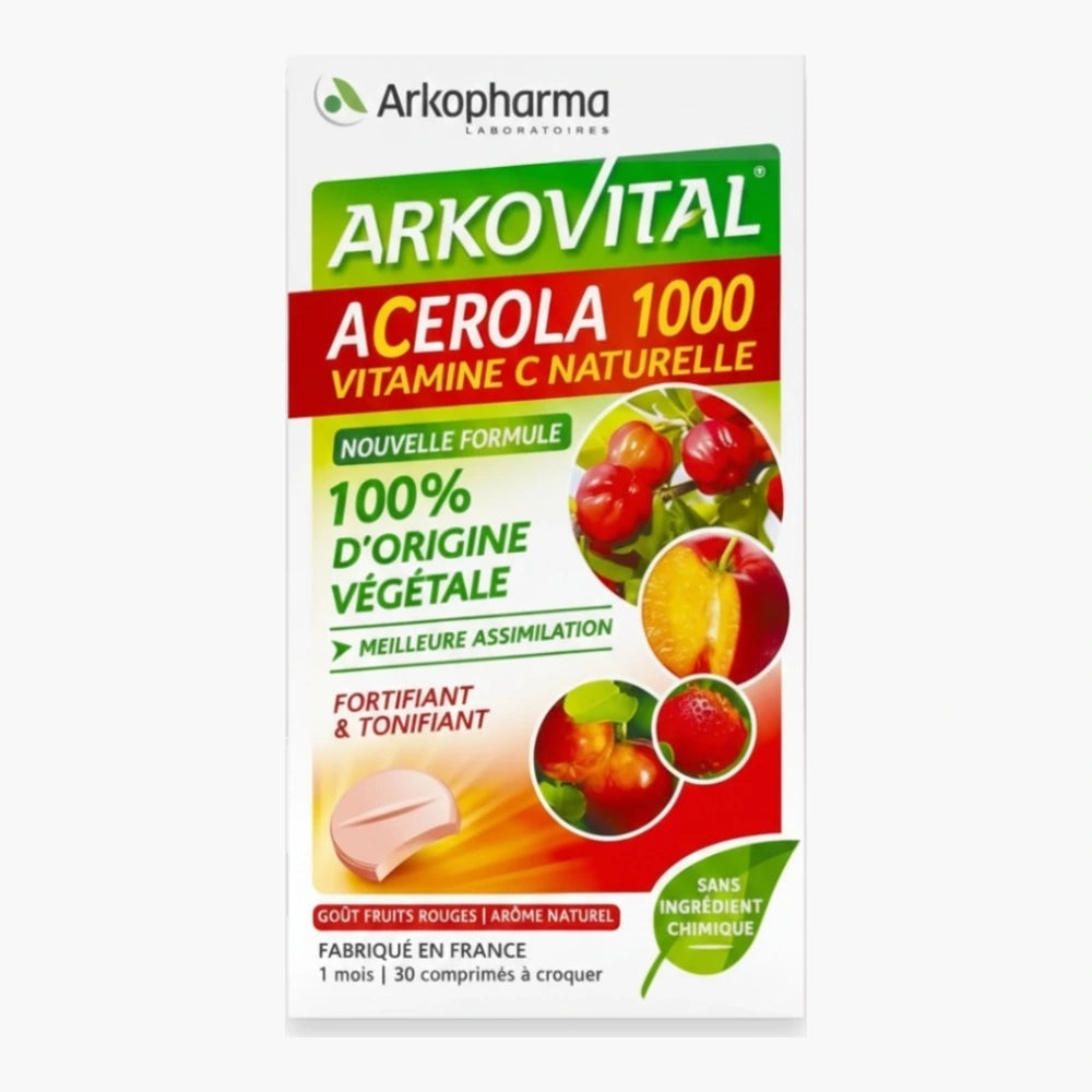 Arkopharma Arkovital Acerola 1000 – 30 Comprimés à Croquer