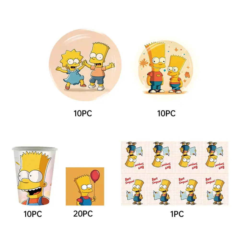 51 Piece Birthday Pack - Simpsons
