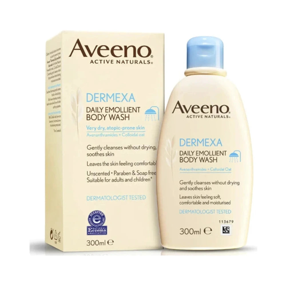 Aveeno Dermexa Gel Nettoyant Corps Émollient 300 ml – vue du produit