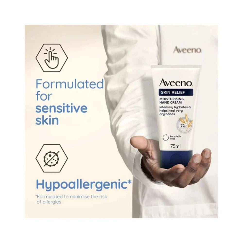 Aveeno Skin Relief Crème Mains Hydratante 75 ml – vue du produit