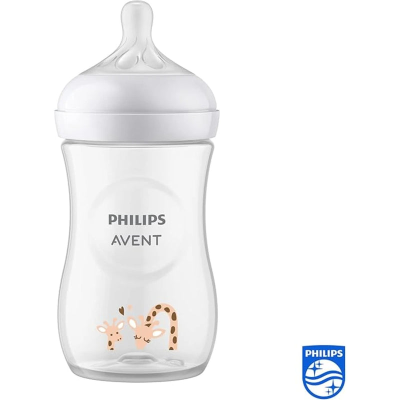 Philips Avent Natural Baby Bottle 1M+ 260ml - Giraffe