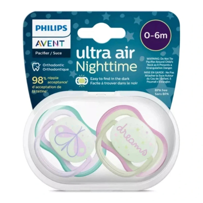 Avent Ultra Air Night Time Pacifier 0-6m Scf376/19 Girl