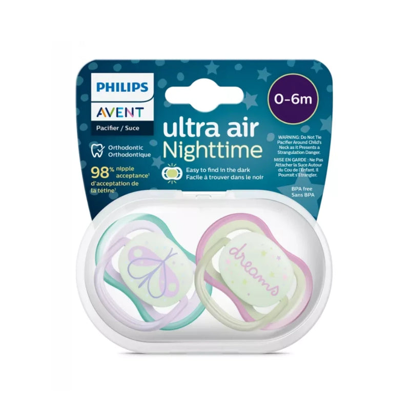 Avent Ultra Air Night Time Pacifier 0-6m Scf376/19 Girl