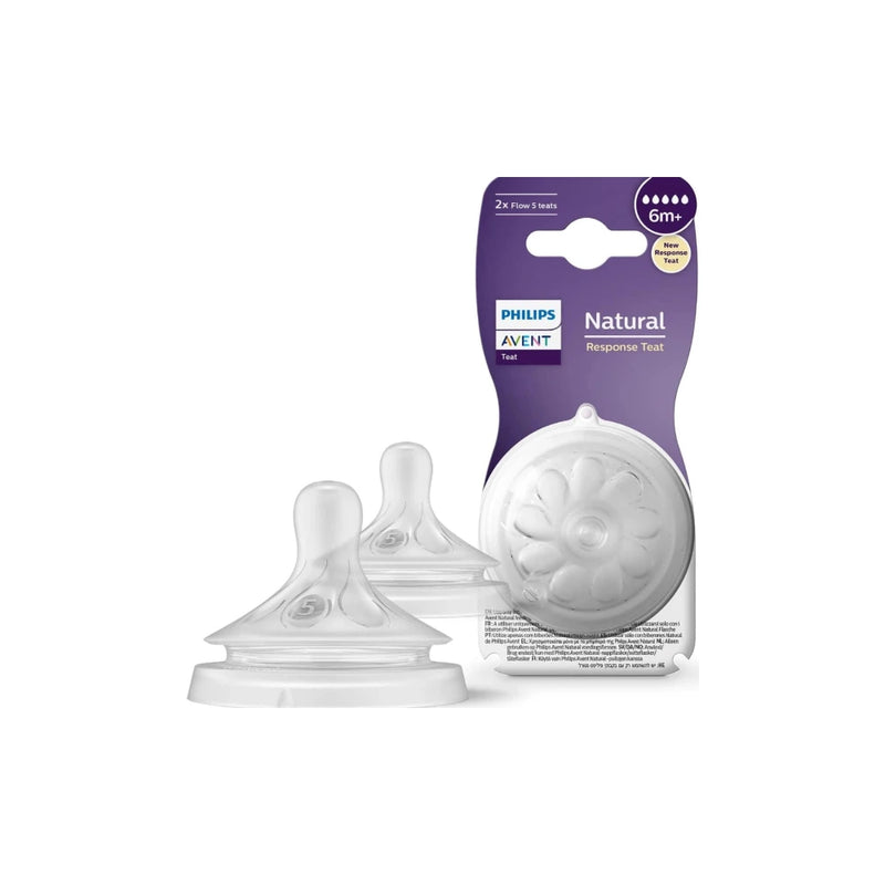Philips Avent Lot de 2 Tétines Natural Response 6M+ - Flux 5