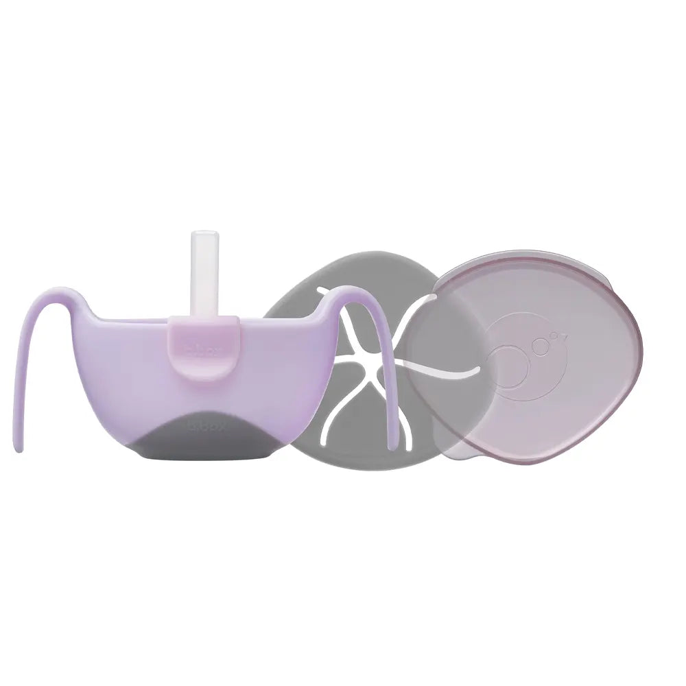 b.box Bol avec Paille Multifonction 6m+ - Boysenberry