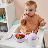 b.box Bol avec Paille Multifonction 6m+ - Boysenberry