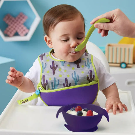 b.box Bol avec Cuillère en Silicone – Lemon