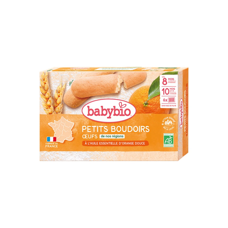 BABYBIO Pequeños Boudoirs con Aceite Esencial de Naranja Dulce 120G