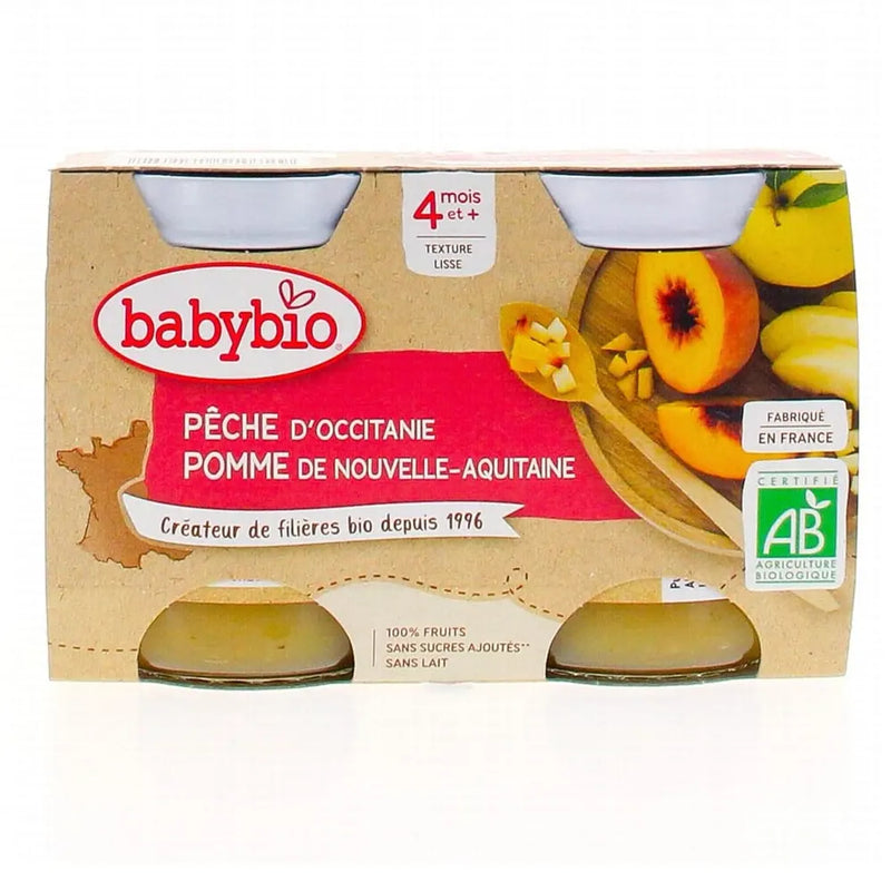 Babybio Petit Pot Peach 2x130g