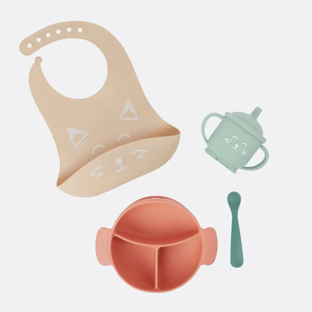 Babymoov Set Repas en Silicone Learn'Isy - Renard