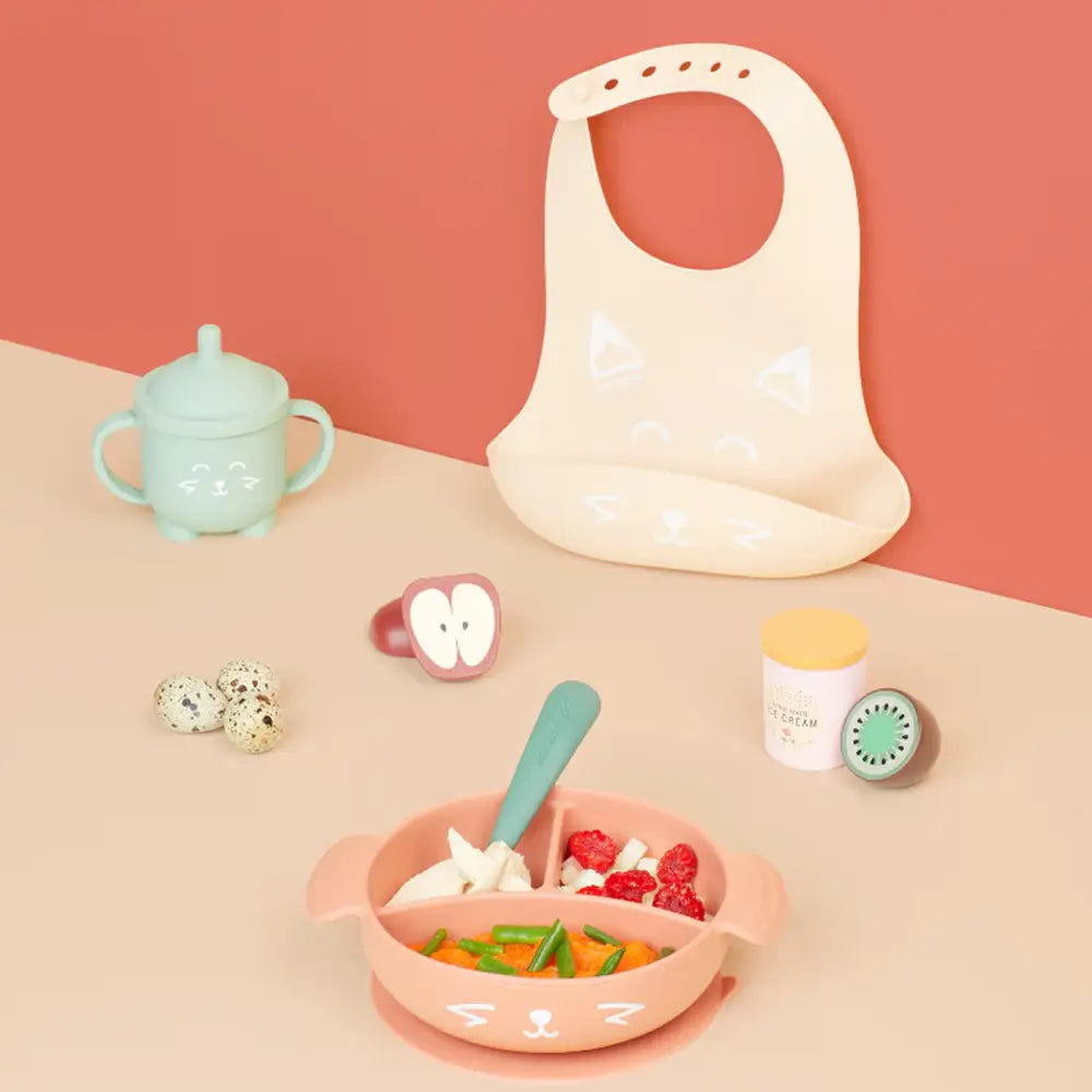 Babymoov Set Repas en Silicone Learn'Isy - Renard