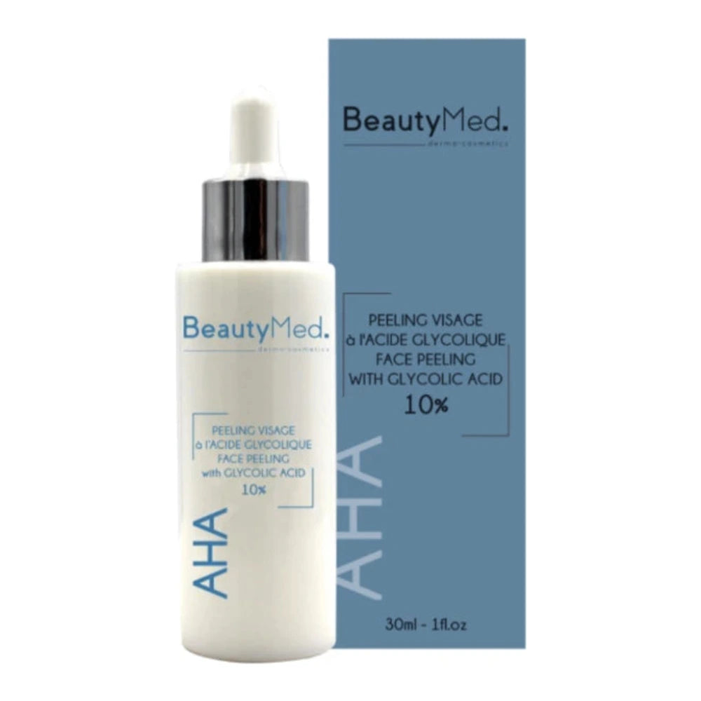 Tube Beauty Med AHA crème peeling visage acide glycolique 10% 30 ml