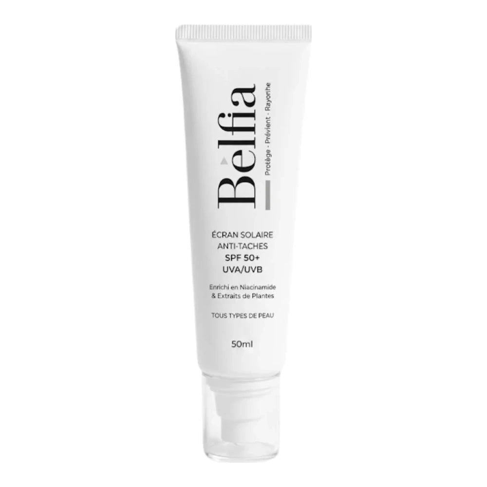 Belfia écran solaire anti-taches SPF 50+ tube de 50 ml