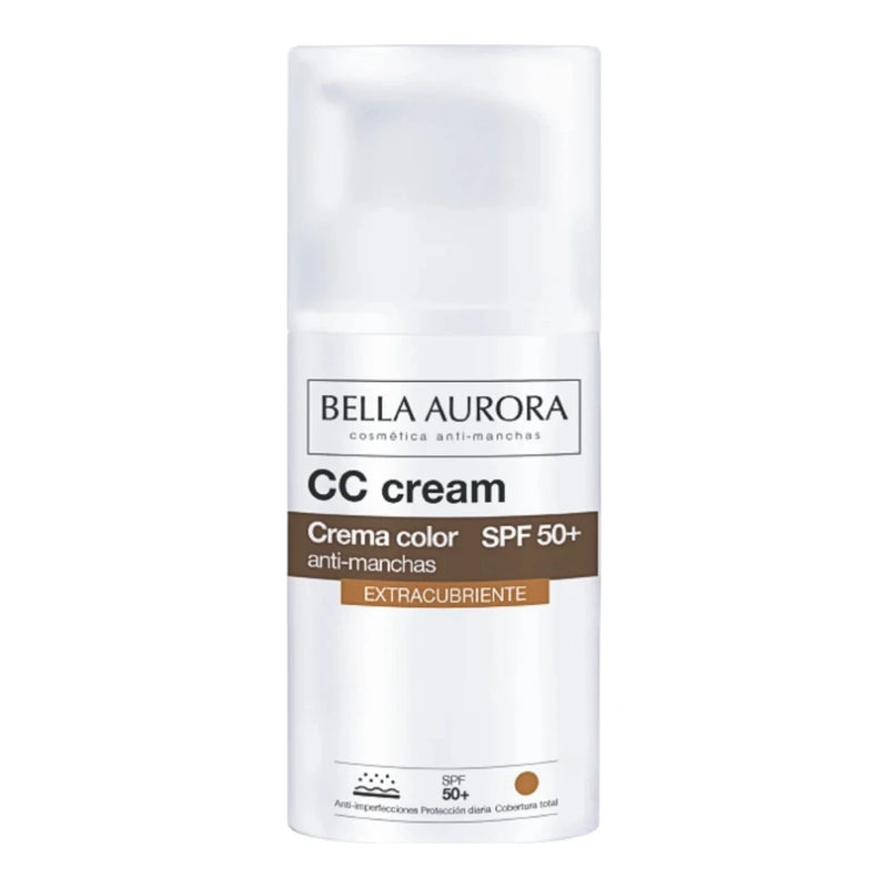 Bella Aurora كريم CC ضد البقع بتغطية عالية SPF50+ بحجم 30 مل