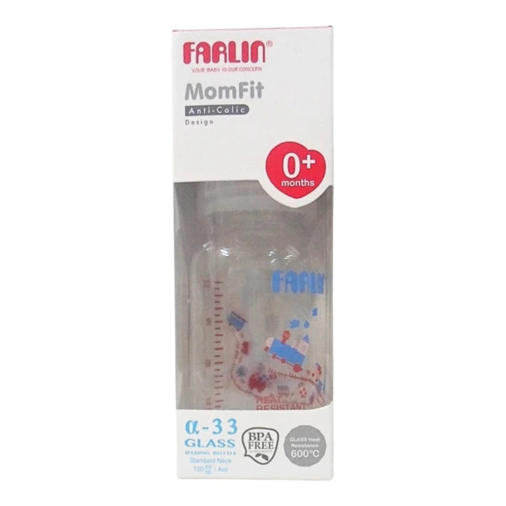 Biberon Farlin en verre borosilicaté 120 ml