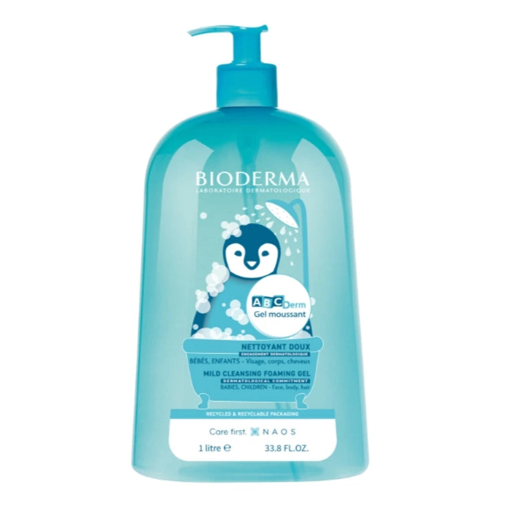 Bioderma ABCDerm gel moussant nettoyant doux 1 L