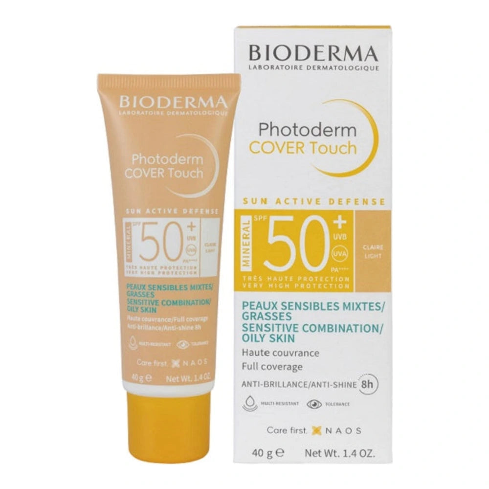 Bioderma Photoderm Cover Touch Teinte Claire spf50+ Peaux sensibles mixtes à grasses 40g