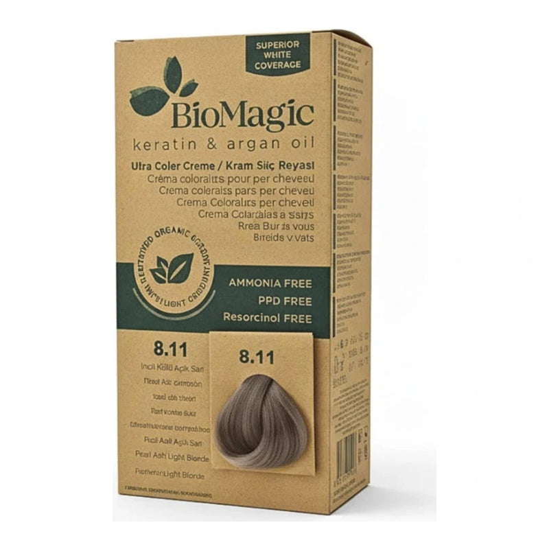 Biomagic Crema Colorante Sin Amoníaco – Rubio Claro Ceniza Intenso
