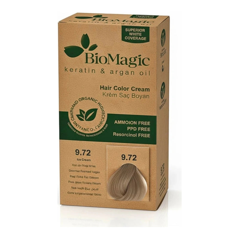 Biomagic Crema Colorante Sin Amoníaco – Rubio Muy Claro Ceniza