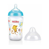 Biberon Nûby Col Large Avec Tétine Anti-Coliques 360ml 3m+ - Bleu Ciel