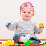 Casque de Sécurité Anti-Bosse pour Enfant - Rose & Blanc Rayé