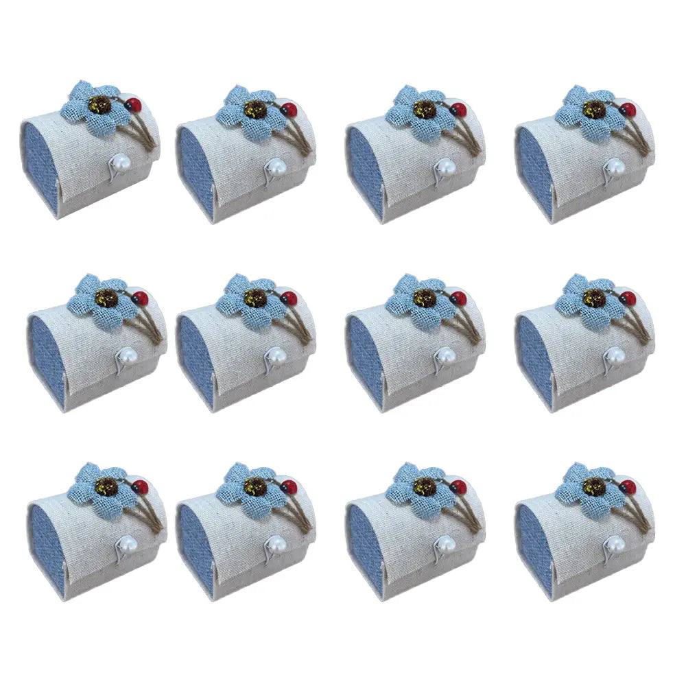 Pack of 12 Ladybug Favor Boxes - Blue