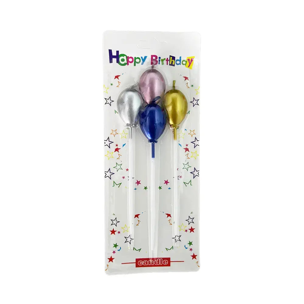 Pack de 4 Bougies Ballons - Multicolore