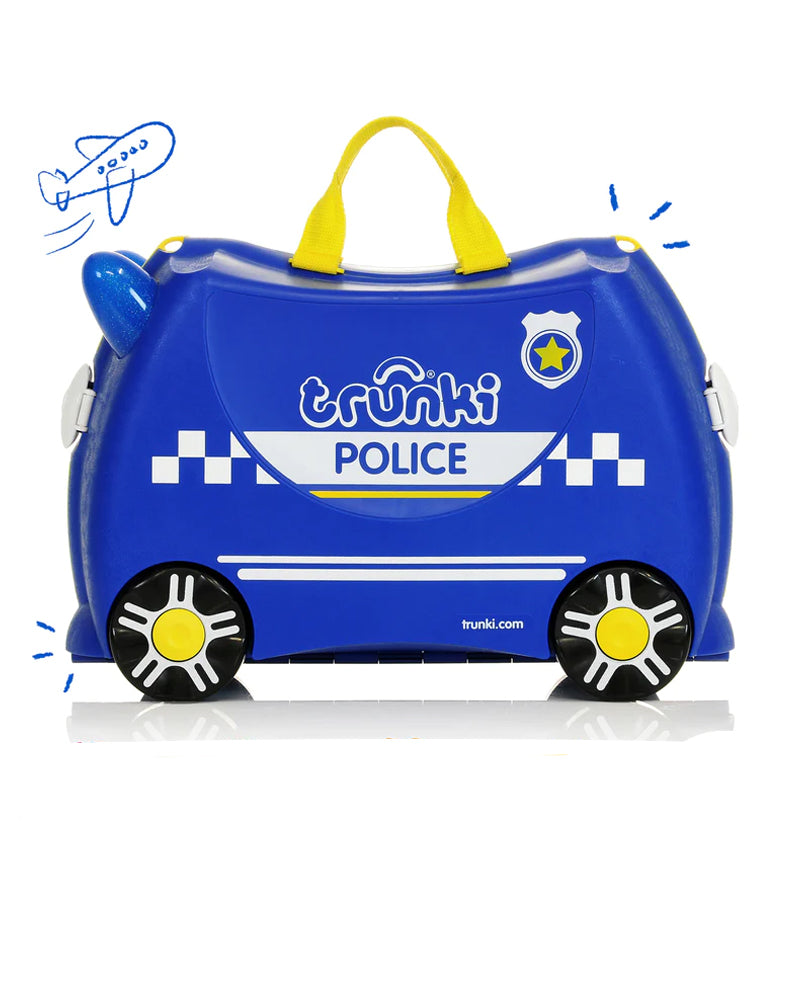 Trunki Percy the Police Car Children's Travel Suitcase