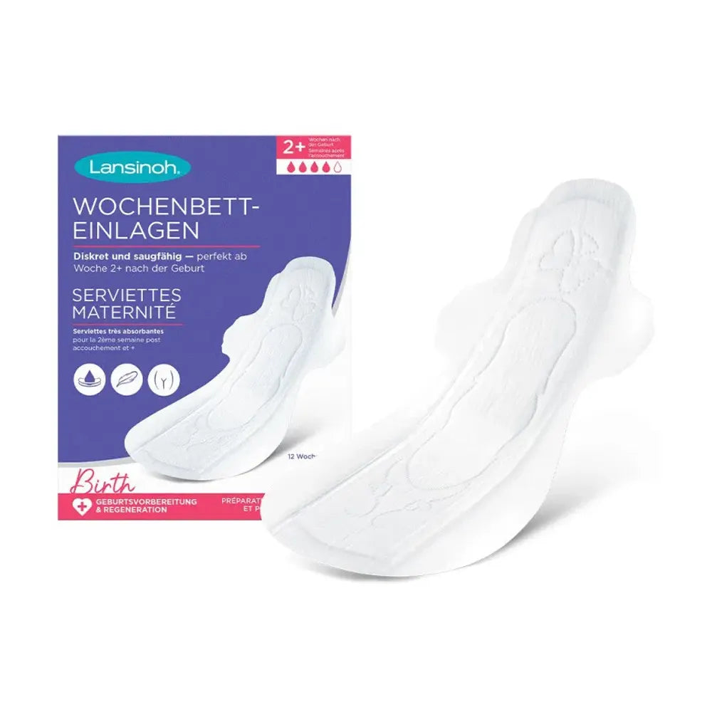 Lansinoh Serviettes Post Partum Extra-Absorbantes M +2 Semaines – 12 unités