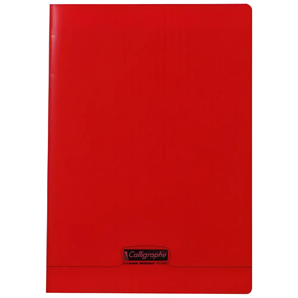 Calligraphe Cahier Piqure A4+ 96 Pages Polypro Seyès 90g - Rouge