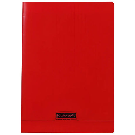 Calligraphe Cahier Piqure A4+ 96 Pages Polypro Seyès 90g - Rouge