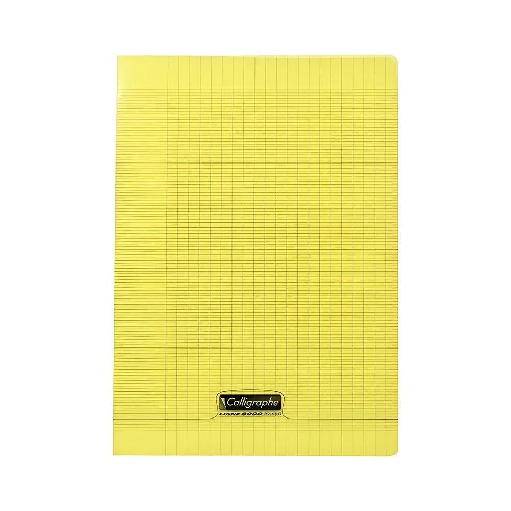 Calligraphe Cahier Piqure Petit Format 96 Pages Polypro Seyès 90g - Jaune