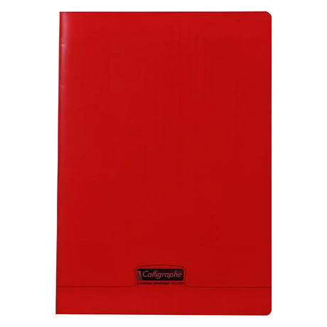 Calligraphe Cahier Piqure A4 96 Pages Polypro Seyès 90g - Rouge