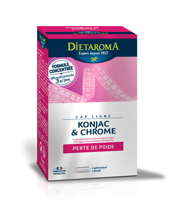 Dietaroma Capligne Konjac & Chrome 60 comprimés – boîte