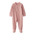 Grenouillère Côtelée en Coton Bio Bébé Fille Little Planet - Rose