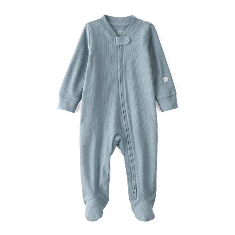 Baby Little Planet Organic Cotton Ribbed Sleep & Play - Blue